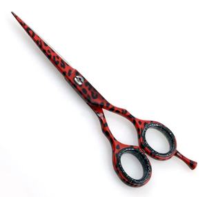 Tijeras Profesionales de Peluquería Japonesas de Acero Inoxidable 420 para Adelgazar el Cabello, con Recubrimiento Rojo y Negro, Diseño Micro Rojo y Negro, para Cuidado Capilar Manual - Product Image 2