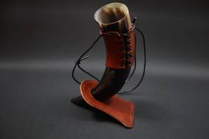 แตรวิคกิ้งทำมือคุณภาพพรีเมียม เป็นมิตรกับสิ่งแวดล้อม ทำจากเขาควาย แตรต่อสู้ขัดเงา แตรโบราณแบบนอร์ส สำหรับล่าสัตว์และกิจกรรมทางทะเล - Product Image 4