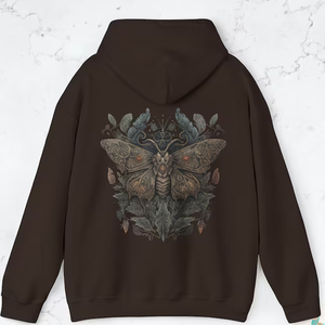 Sweat-shirt à capuche graphique vert forêt de haute qualité, coupe oversize, épaules tombantes, imprimé au dos, lourd, vente en gros, streetwear - Product Image 3