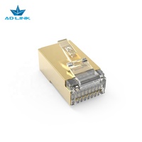 Harga Bagus Konektor RJ45 8P8C Kabel LAN Shield FTP SFTP Cat5e Cat6 Bahan HDPE Lapisan Emas 250V AC