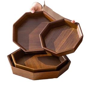 Plateau en bois de style hexagonal avec du bois d'acacia de la meilleure qualité, et disponible dans tous les matériaux avec un style et une taille personnalisés. - Product Image 4