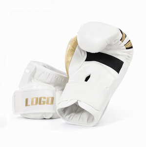 En gros, Mitaines de boxe et de kickboxing en cuir, noires et blanches, ventilées, pour l'entraînement et la cible - Product Image 4