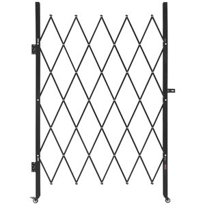 Porte de sécurité pliante simple verrouillable, barrière à ciseaux pivotante à 360 degrés, roulettes pivotantes, barrière extérieure en acier, portes de sécurité rétractables - Product Image 1