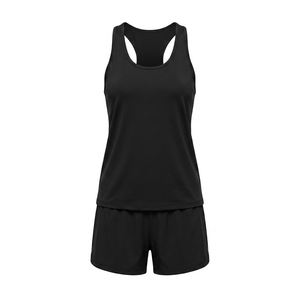 Women's Pickleball Racerback Tank <b>Top</b> Split <b>Hem</b> Shorts Set Spandex/Polyester Quick-Dry Anti-Pilling <b>Elastic</b> Waistband Courtwear - Product Image 5