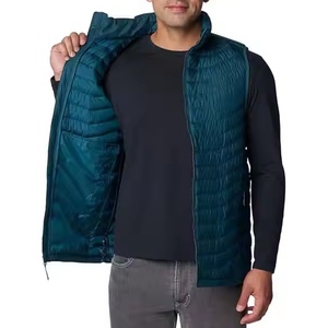 Gilet matelassé léger et chaud pour homme, en tissu brillant, personnalisable en gros, veste sans manches sur mesure OEM pour hommes - Product Image 4