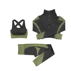 Conjunto de Ropa Deportiva para Mujer, Leggings de Yoga Transpirables y Ligeros, Conjunto de Brasier sin Costuras con Cintura Elástica y Diseño Sólido - Product Image 6