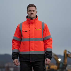 Safety <b>Jacket</b> for Men and Women's New Arrival Reflective Safety Winter <b>Jacket</b> Waterproof Workwear with OEM ODM Service - Product Image 4