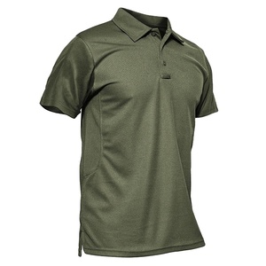 Camisas Polo Deportivas de Secado Rápido al por Mayor, Camisas Polo de Golf con Botones, de Algodón y Spandex, que Absorben la Humedad - Product Image 1