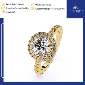 Globally Selling High Standard Quality India-Origin Handcrafted 925 Sterling <b>Silver</b> <b>Solitaire</b> Diamond <b>Rings</b> with VVS Clarity - Product Image 3