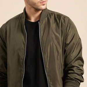 Chaquetas Bomber de Seda Satinada de Color Liso y Elegante para Hombre, Ropa Deportiva y de Moda Urbana - Product Image 3