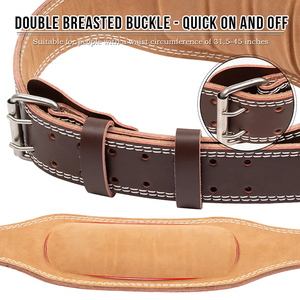 Ceinture de musculation en cuir de vachette avec logo personnalisé, antidérapante, unisexe, pour la musculation et l'entraînement en salle de sport, avec la meilleure qualité OEM - Product Image 6
