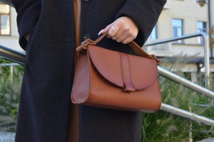 Petit sac à bandoulière en cuir LCS-0057B fait à la main pour femmes mignon fermeture à glissière sac à main cadeau - Product Image 3