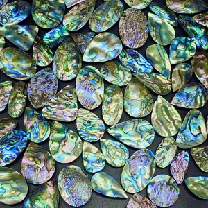 Natural <b>Abalone</b> <b>Shell</b> Cabochons Lot Mixed Shape Lot Free Size Gemstones Lot for Jewelry Making - Product Image 1