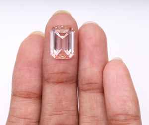 Diamante de Corte Esmeralda Cultivado en Laboratorio con Certificación IGI, Color Rosa Fantasía, Claridad VVS, Perforado con Láser, de Alta Gama, el Más Vendido, para Joyería - Product Image 3