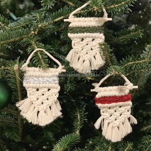 Décorations de noël de haute qualité macramé différentes formes et formes à la mode noël macramé accessoires de décoration pour la maison - Product Image 1