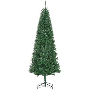 Albero di Natale Artificiale Verde Sottile di 2,13 m con 865 Punte Realistiche per Decorazioni Festive Domestiche - Product Image 1