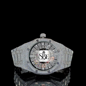 Reloj de Pulsera con Diamantes Moissanite para Hombre, Correa de Acero Inoxidable, Movimiento Japonés, Estilo Hip Hop, Gran Venta - Product Image 1