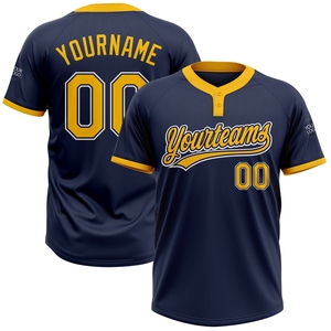 Maillot de softball unisexe à deux boutons, personnalisé, blanc, bleu clair-noir, avec des palmiers 3D d'Hawaï, le plus vendu de l'industrie, vente en gros directe - Product Image 4