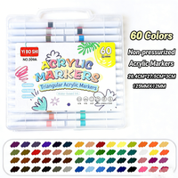 Ensemble de crayons de couleur imperméables et superposables DIY 12/18/24/36/48 couleurs, marqueurs acryliques pour étudiants