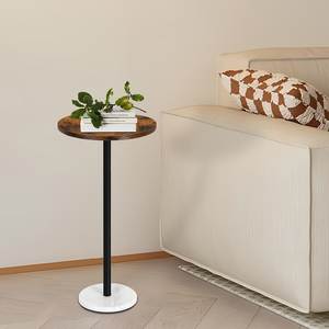 Table d'appoint en fer avec plateau en bois robuste, offrant une stabilité grâce à un plateau épais en fer et en bois - Product Image 1