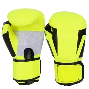 Gants de boxe respirants à logo personnalisé de haute qualité avec fermeture auto-agrippante, en cuir de vachette de couleur personnalisée, pour l'entraînement en extérieur unisexe - Product Image 5