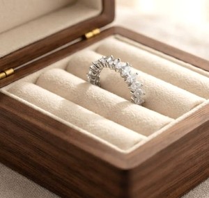 แหวนเพชรทรงมาร์คีส์เพาะเลี้ยงในห้องปฏิบัติการแบบเต็มวง 10K 14K 18K ทองคำแท้ สำหรับวันครบรอบแต่งงาน แหวนแต่งงานแบบเรียงซ้อน แหวนฝังเพชรแบบหนามเตย - Product Image 5