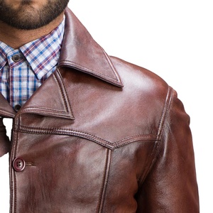Venta al por mayor, personalice su propio diseño, abrigos de cuero para exteriores para hombres con chaqueta de invierno, chaquetas de moda para hombres - Product Image 3