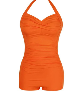 Maillot de bain une pièce uni personnalisé en coton pour femme, maillot de bain sexy string sans couture, ensemble bikini - Product Image 2