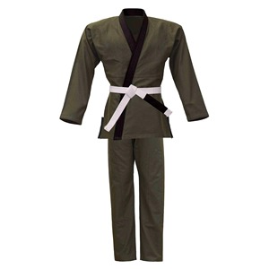 Men's <b>Black</b> BJJ Kimono With Green Stitching Breathable Polyester Martial Arts Uniform Regular Fit Adult <b>Combat</b> Sports Wear - Product Image 4