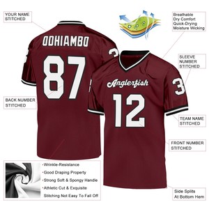 Maillots de football professionnels personnalisés avec logo de sponsor, nom de l'équipe, numéro du joueur, séchage rapide, service OEM ODM, tissu 100% polyester - Product Image 4
