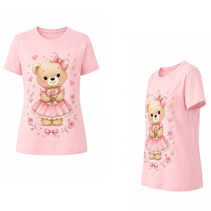 Camiseta con estampado gráfico para mujer, camiseta transpirable de algodón con cuello redondo y manga corta, ropa de calle a la moda para uso diario, ropa informal de verano - Product Image 6