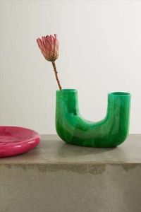 Vase à fleurs Art Déco en résine blanche moderne de haute qualité, écologique, artisanal, pour la décoration de table, de la maison, du salon, des mariages et des Noël - Product Image 3
