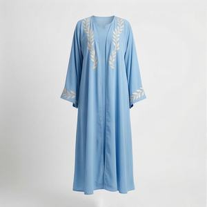 ชุดอาบายะห์อิสลามสำหรับผู้หญิงไซส์ใหญ่ ผ้าคุณภาพสูง ตัดเย็บตามสั่ง พร้อมเครื่องประดับเสื้อผ้ามุสลิมแบบดั้งเดิม คุณภาพสูง สีตามสั่ง - Product Image 1