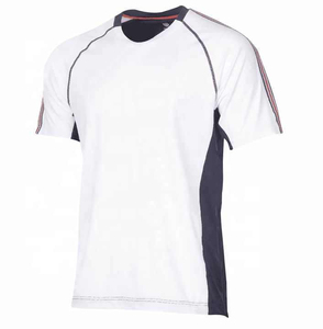 Conjunto Deportivo de Verano para Hombre, Camiseta de Tenis Blanca de Manga Corta con Ribete Negro y Pantalones Cortos con Estampado Tie-Dye, Secado Rápido, Corte Regular - Product Image 2