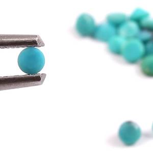 Pierre précieuse turquoise d'Arizona ronde de 2,5 mm, taillée, en vrac, prix d'usine, qualité supérieure pour la fabrication de bijoux, vente en gros - Product Image 3