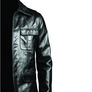 Biker Sheepskin Leather <b>Jacket</b> Winter <b>Fur</b> <b>Lined</b> Zipper Windproof Breathable Custom OEM ODM Wholesale Supplier - Product Image 3