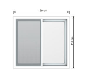 Ventana Corredera de PVC HOFFEN PLUS 120x110 Blanca con Malla Mosquitera, Aislamiento Acústico, Impermeable y Térmico_Ventana Corredera - Product Image 1