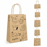 Sacs cadeaux en papier kraft brun recyclé écologiques en gros avec laminage pour les cadeaux de fête et l'emballage des collations
