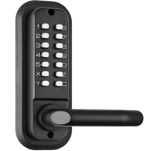 "14-Digit Keypad Mechanical Keyless Entry Door <b>Lock</b> for Wood Doors-Double Sided Outdoor Gate Door <b>Locks</b> Set Handle Keypad" - Product Image 4