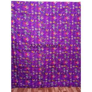 Colcha Kantha Vintage Hecha a Mano, 100% Algodón Orgánico Puro, Reversible, Ecológica, para Todas las Estaciones, para Hogar y Hotel, India - Product Image 6