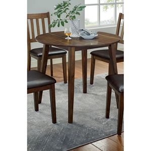 Set da Pranzo 5 Pezzi in Noce/Marrone Scuro, Stile Transizionale in Legno Massello, 4 Sedie Laterali e 1 Tavolo da Pranzo per Sala da Pranzo - Product Image 3