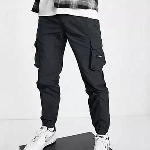 <b>Men</b> Midweight <b>Baggy</b> Cargo <b>Trousers</b> Loose Fit Full Length Drawstring Elastic Waist Printed Utility Jogger Pants Quick Dry - Product Image 1