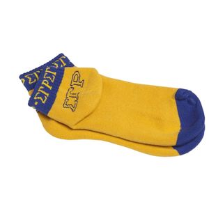 Chaussettes personnalisées SGRHO Gold Socks Sigma Gamma Rho pour femmes, chaussettes athlétiques à lettres de sororité grecque, chaussettes décontractées douces et respirantes - Product Image 2
