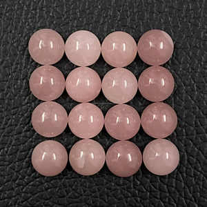 Cabochon rond lisse en quartz guava naturel de 8 mm, pierre précieuse en vrac de haute qualité, pierre de quartz rose provenant d'un fabricant grossiste - Product Image 2