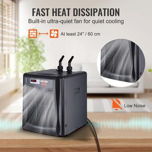 Enfriador de Agua Hidropónico de 110 Galones (416 L) para Acuarios, Compresor de Refrigeración Silencioso de 1/3 HP para Agua de Mar y Agua Dulce - Product Image 5