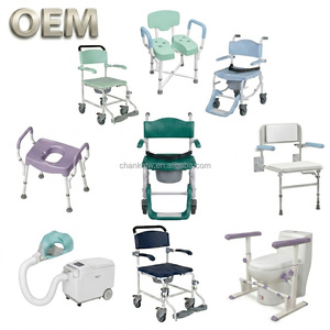 OEM/ODM Taiwan Customizable Modern Toilet Chair Disabled Persons Portable Bath Toilet Push Chair Bathroom Safety Equipment - Product Image 1