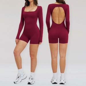 Traje Deportivo Yoke Fitness, Mono Ajustado con Espalda Descubierta para Deportes al Aire Libre, Yoga, para Mujer - Product Image 4