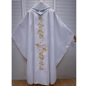 Túnica de Coro Católica para Clero, Venta al por Mayor, Túnica de Iglesia con Estola y Cuello Bordado, Diseño de Alta Calidad, Túnica Bordada - Product Image 2