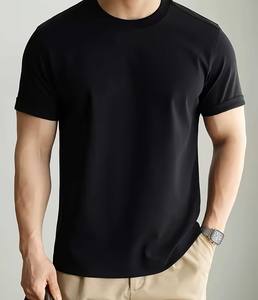 Camiseta Casual de Manga Corta para Hombre, Tejida, Transpirable, Antiarrugas, de Secado Rápido, 100% Algodón, Mezcla de Poliéster/Algodón para Verano - Product Image 1