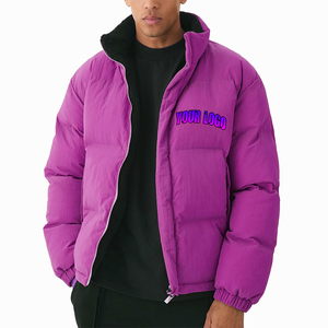 Veste d'hiver rembourrée en duvet imperméable, légère et surdimensionnée, avec design et logo personnalisés OEM pour hommes - Product Image 2